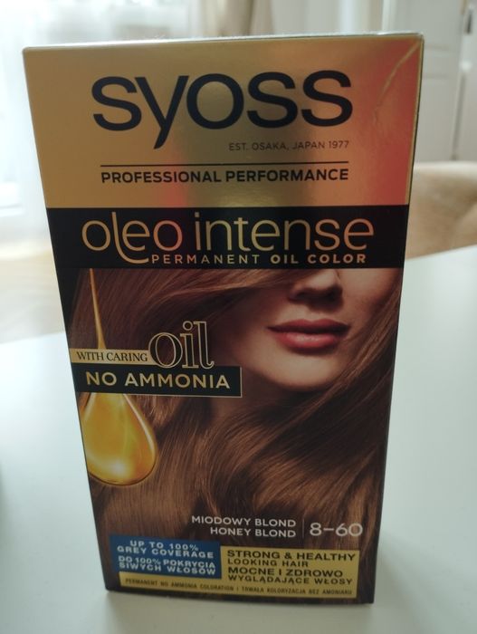 Farba blond Syoss Oleo Intense 8-60 miodowy blond.