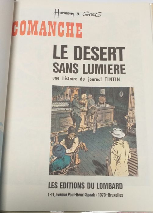 Comanche Le desert sans lumiere Hermann Greg Lombard BD