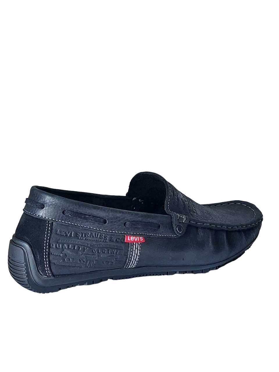 Мокасины Levi’s (Levi Strauss & Co) 8001 кожаные черные р-ры : 39-45