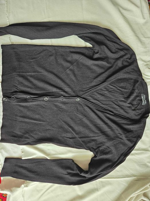 ZARA cienki czarny kardigan M