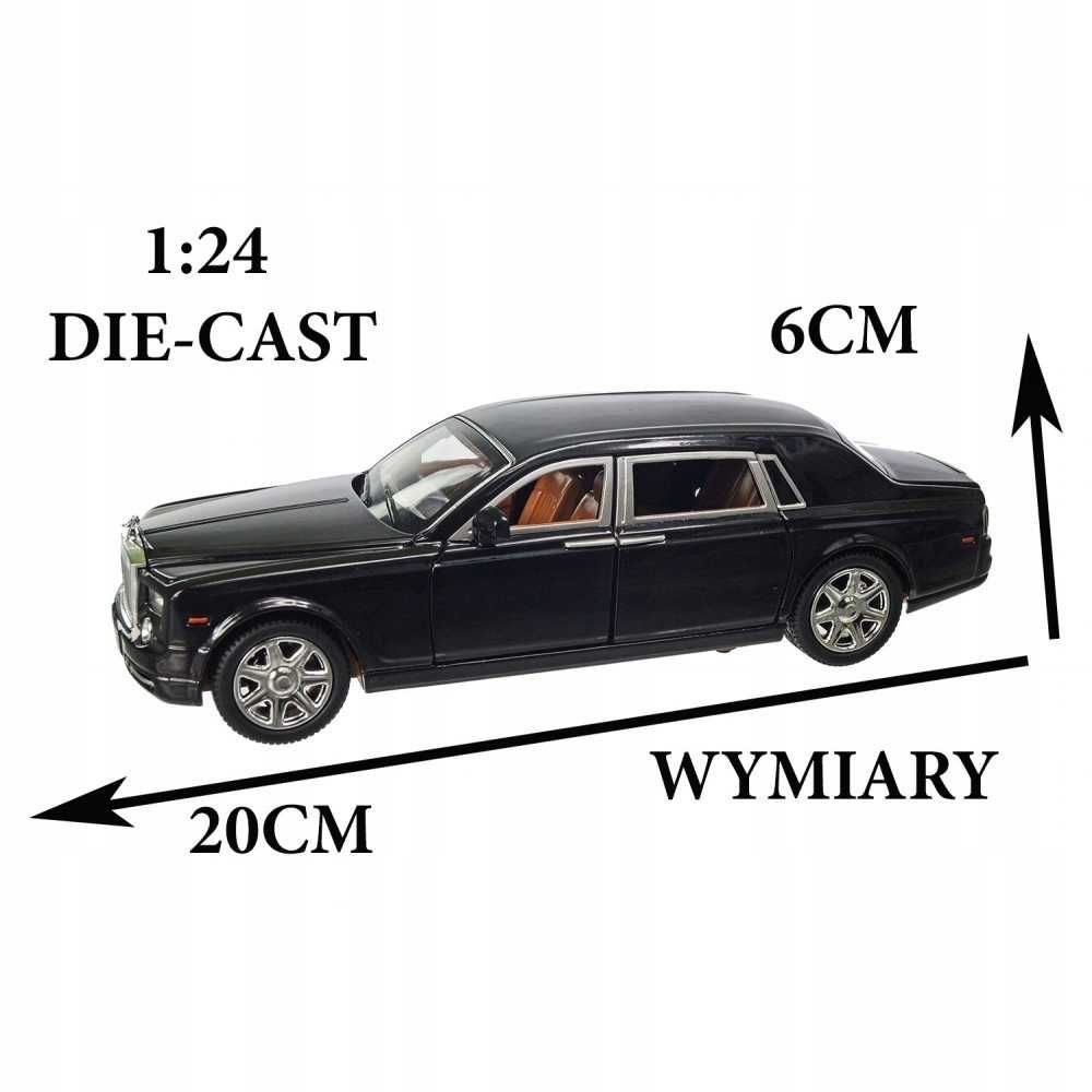 Samochód Rolls-Royce Phantom 1:24 Metal Limuzyna Czarny Lub Bordowy