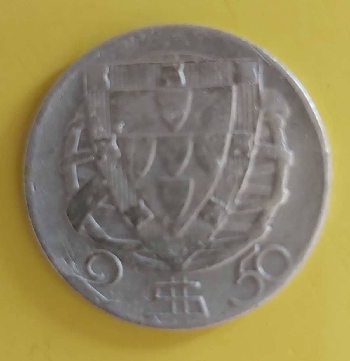 2$50 de 1944 Republica Portuguesa de prata