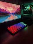 Klawiatura gamingowa mechaniczna Modecom Lanparty RGB biała
