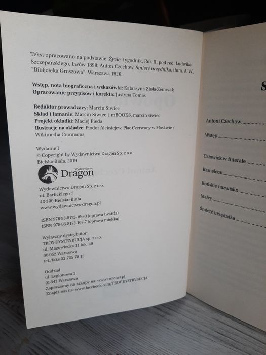 "Twoje lektury" Antoni Czechow Wydawnictwo Dragon
