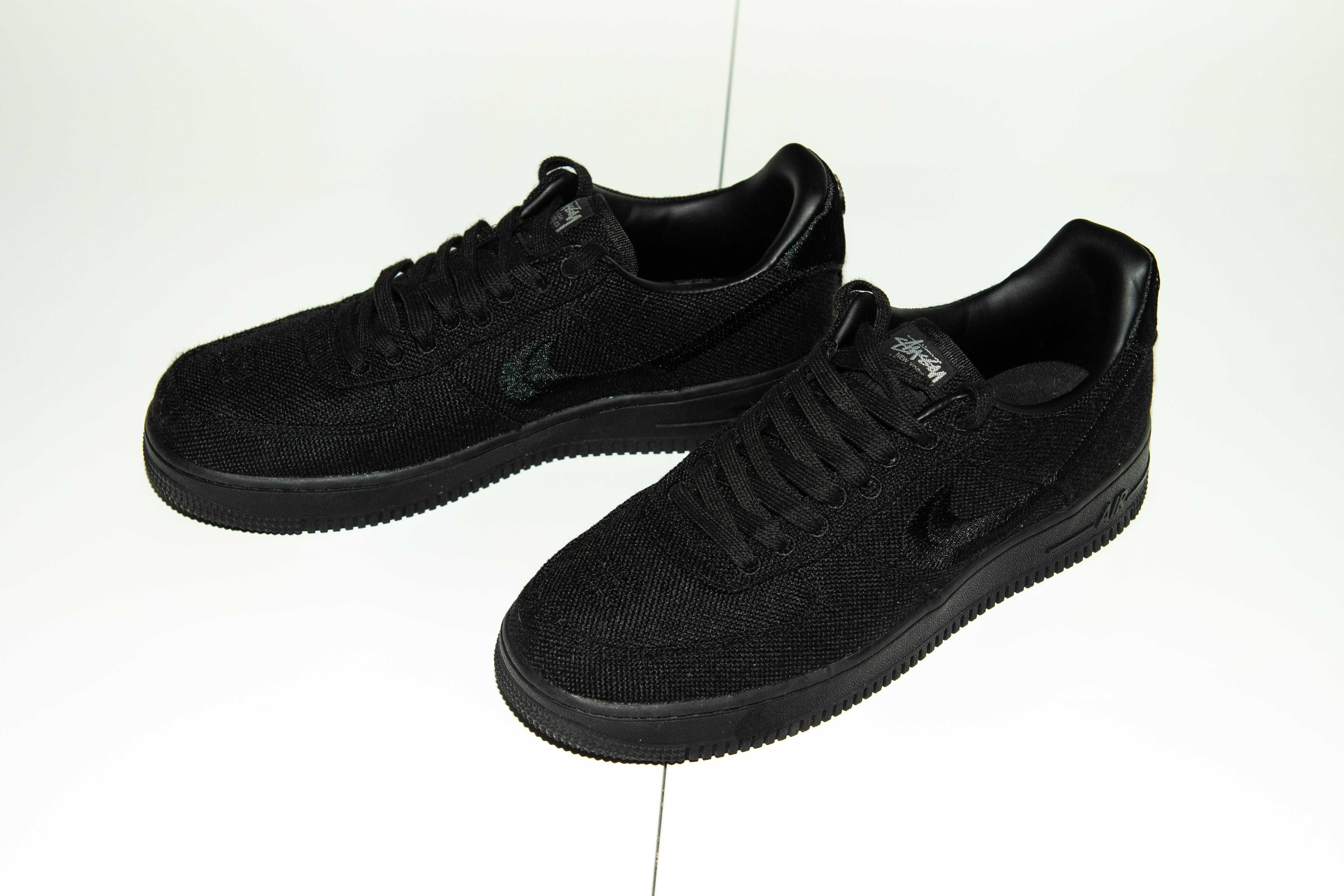 Stussy x Nike Air Force 1 Low Triple Black, roz. 44