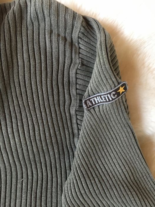 Męski Kardigan sweter t-shirt Kappahal prążkowany kołnierz zamek M-L