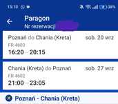 Bilet lotniczy Poznań-Kreta w dwie strony