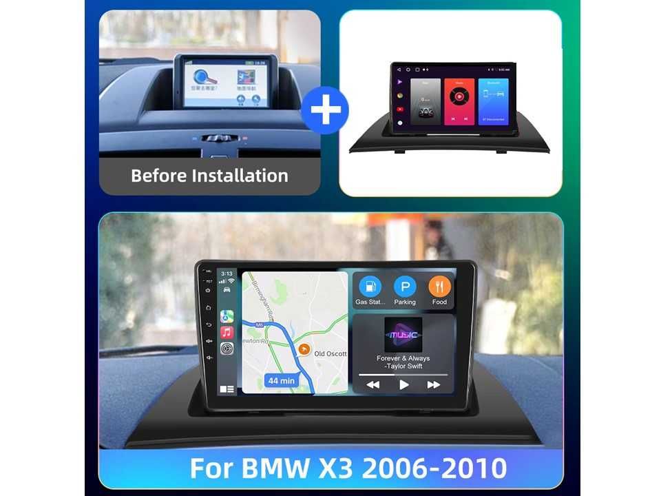 Radio samochodowe Android BMW X3 (9") 2006.-2010
