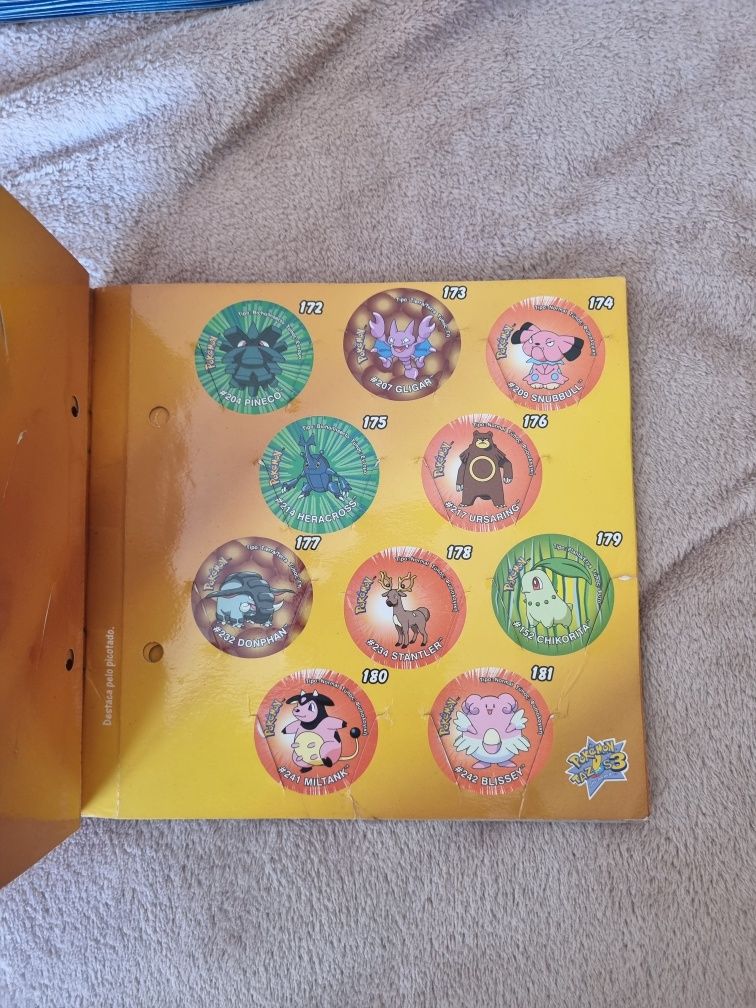 Caderneta album tazos pokemon 3