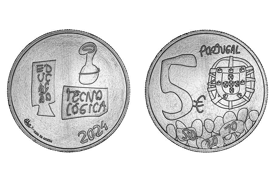 Moeda comemorativa 5€ - Conhecimento 2024