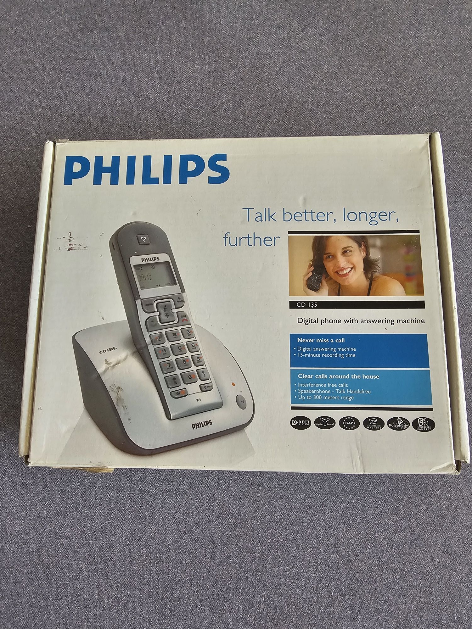 Telefon stacjonarny Philips.