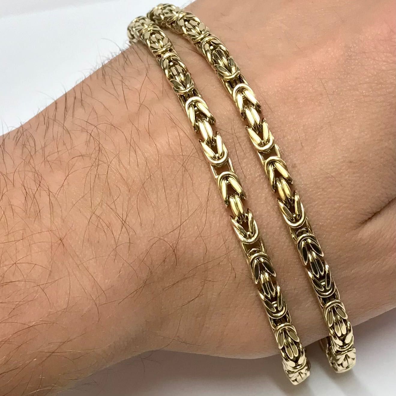 Złoty ŁAŃCUSZEK męski 14K KRÓLEWSKI splot CUD 66cm
