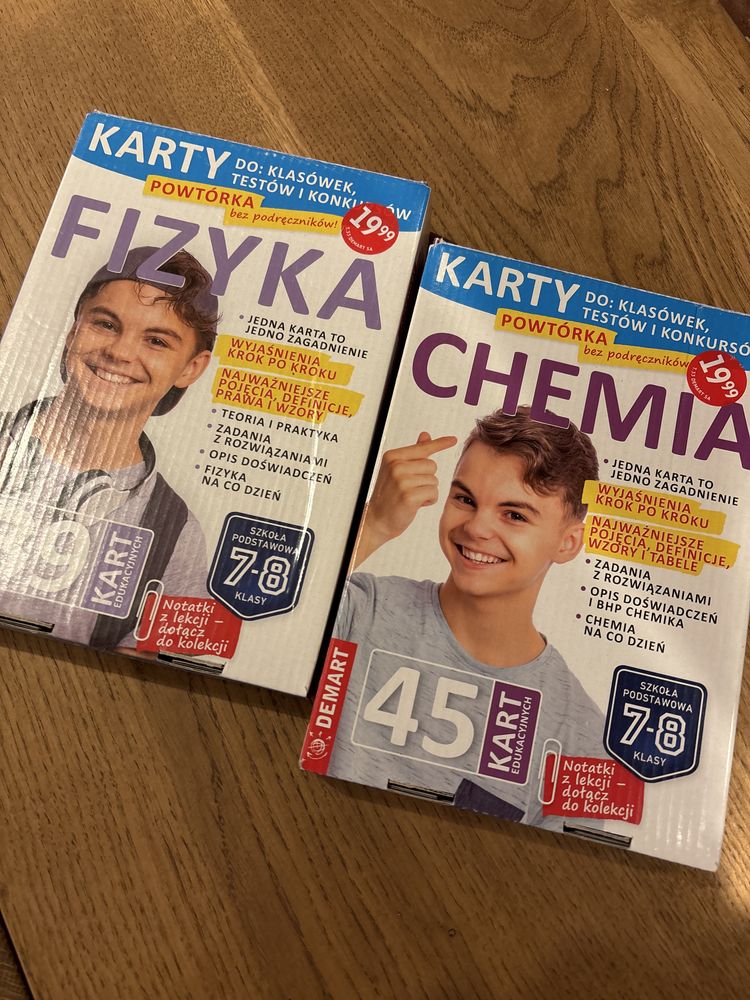 Karty chemia i fizyka