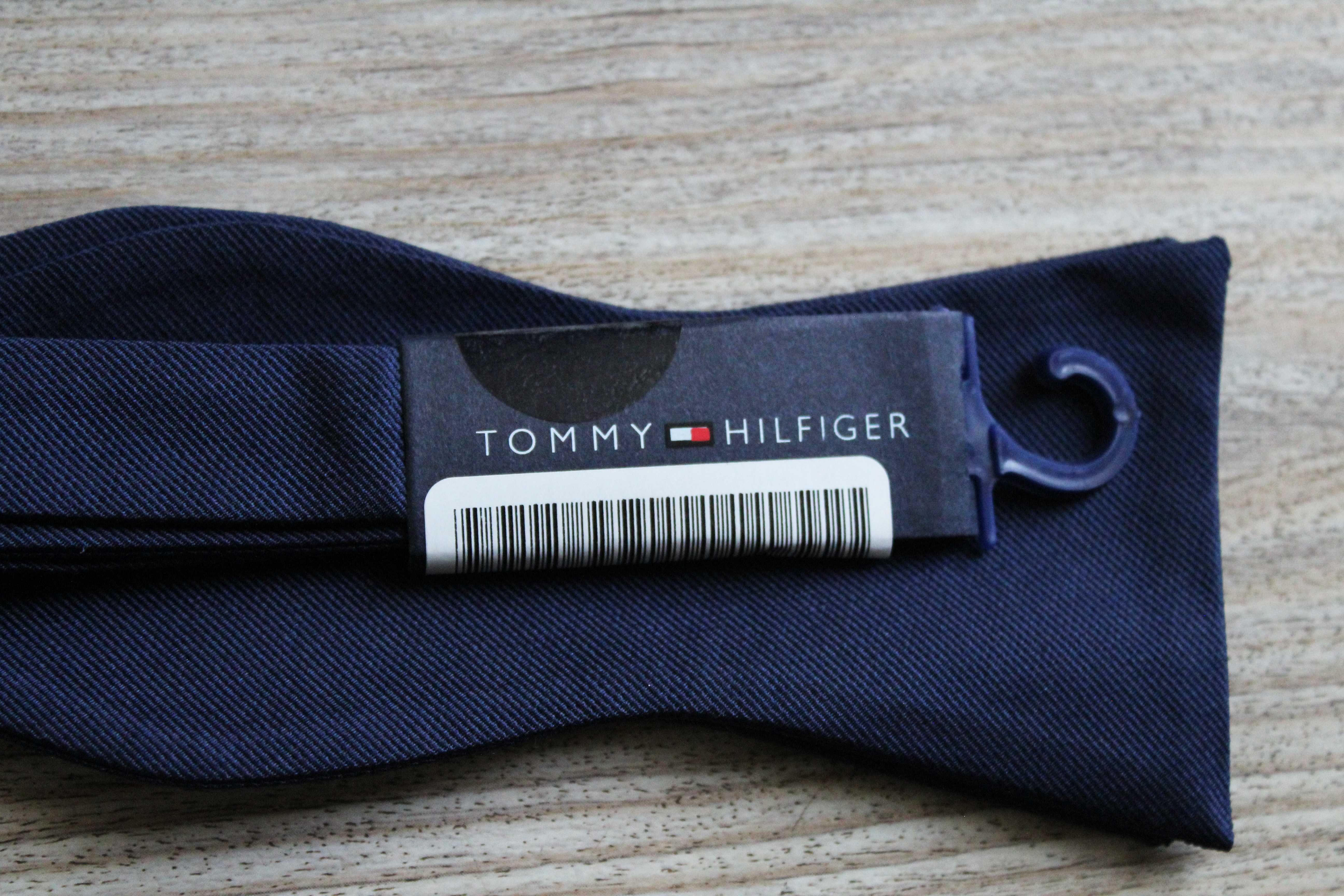 Tommy Hilfiger NOWA, oryginalna muszka ciemny granat