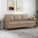 VidaXL Sofa 3-osobowa cappuccino, brązowa, sztuczna skóra, 180 cm wada