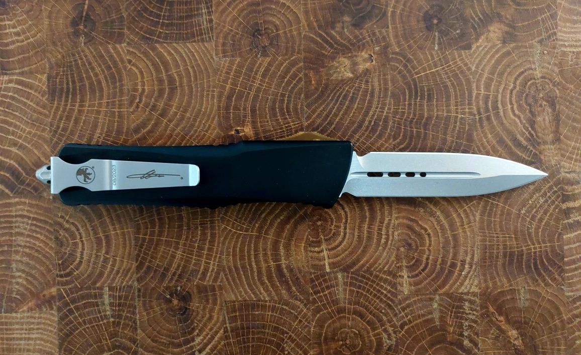 Нож автоматический фронтальный Microtech Combat Troodon Ultem Dagger.