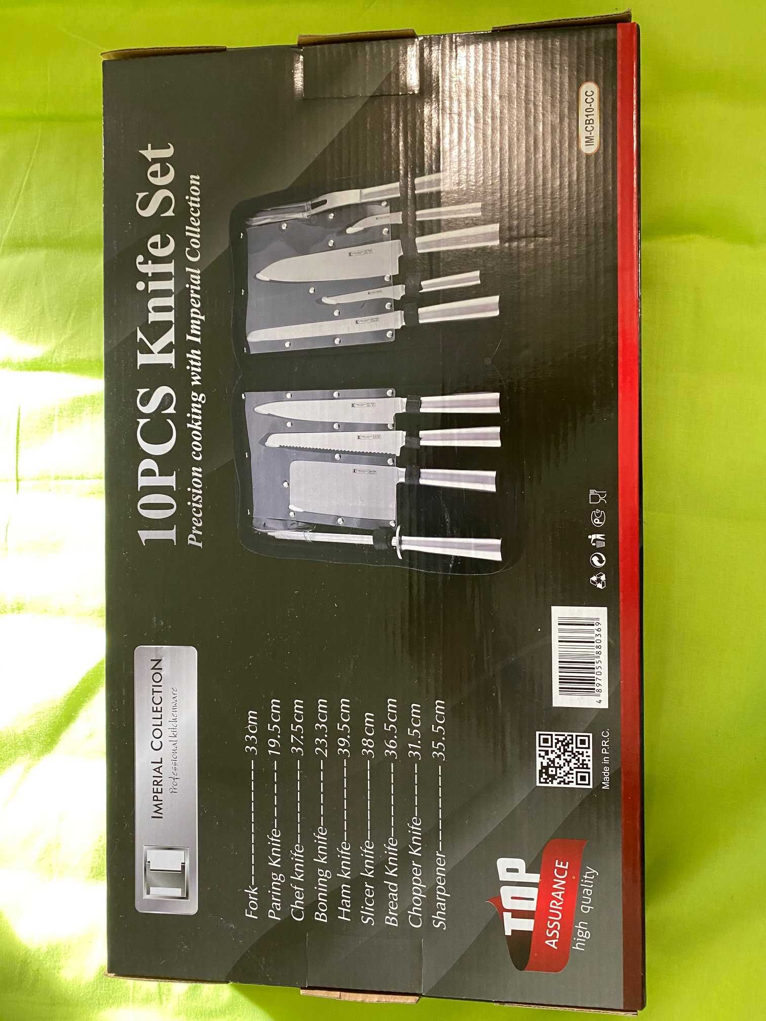 Mala de facas 10 peças knife set com divisória