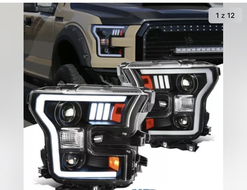 Ford f150 15- lampy przednie nowe drl komplet czesci z usa