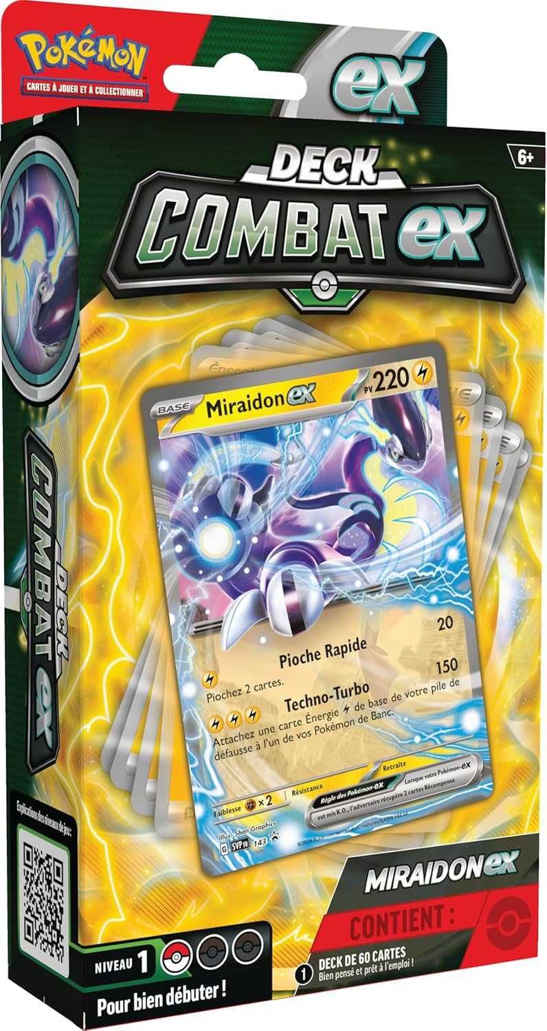 POKEMON DECK COMBAT EX zestaw MIRAIDON EX wersja francuska