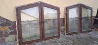 вживані дерев'яні вікна із склопакетом 585*1100мм,рама під реставрацію