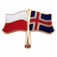 Przypinka pin wpinka flaga Polska-Islandia