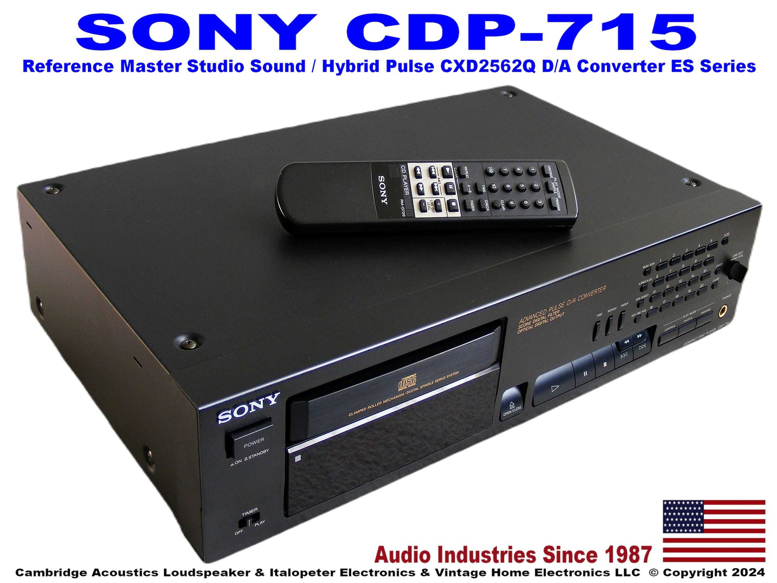 SONY CDP-715 / Audiophile Reference Sound / 1994r. / Nowy Nieużywany