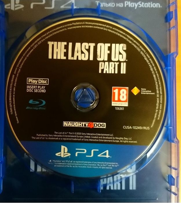 The Last of Us Part II PS4 Одни из нас. Часть II ПС4 лицензионный диск