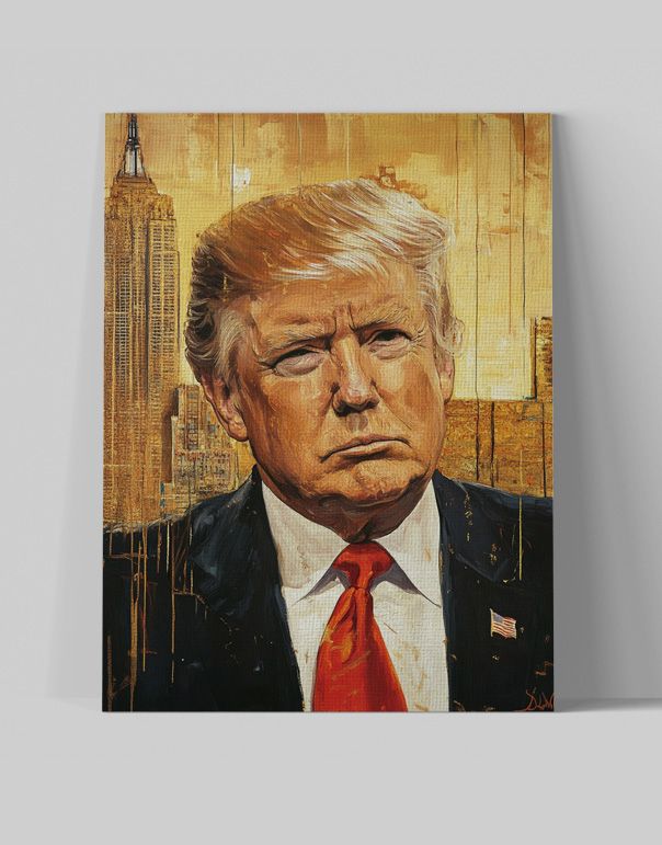 Portret Donalda Trumpa na płótnie 30x40 - Dekoracja do wnętrz