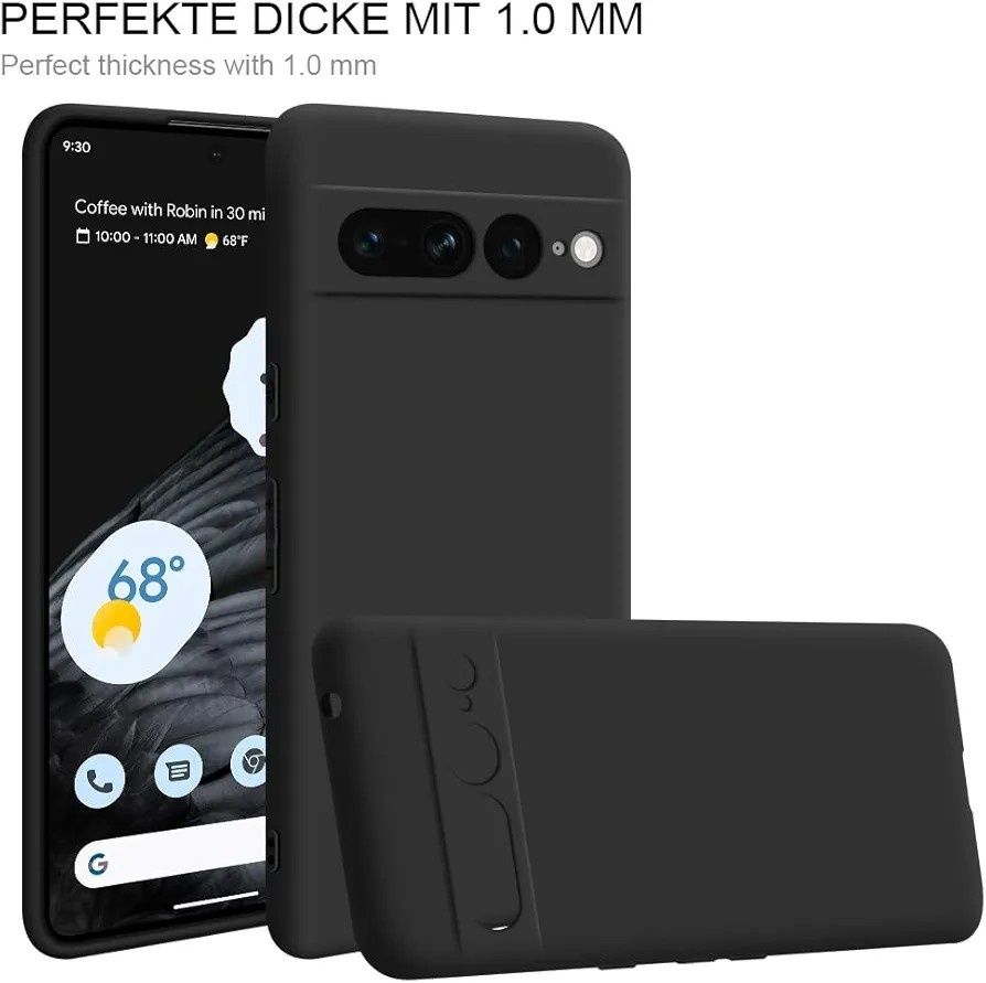 Etui Google Pixel 7A czarne, matowe, od HSP, slim, soft