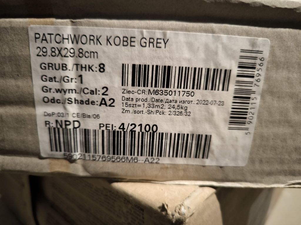 Kafelki gres patchwork Kobe grey