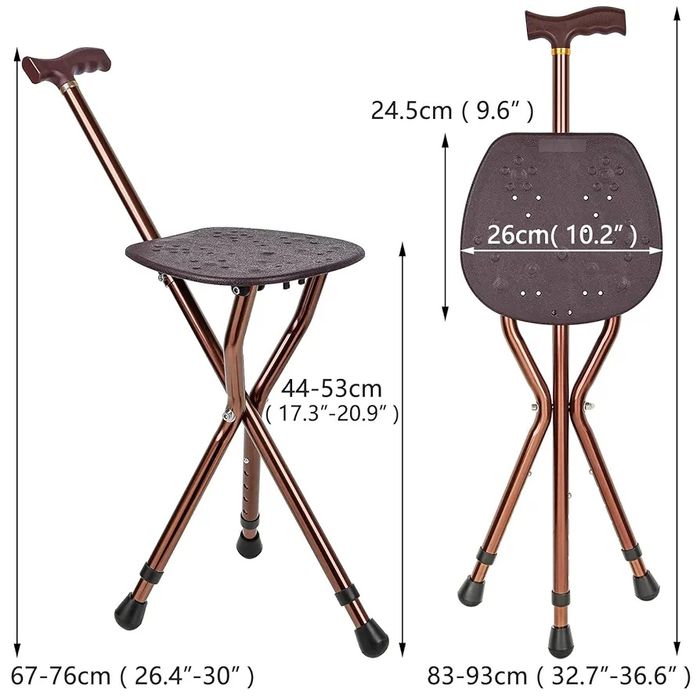 LINGTHIN Laska z siedziskiem dla kobiet i mężczyzn, pojemność 120 kg