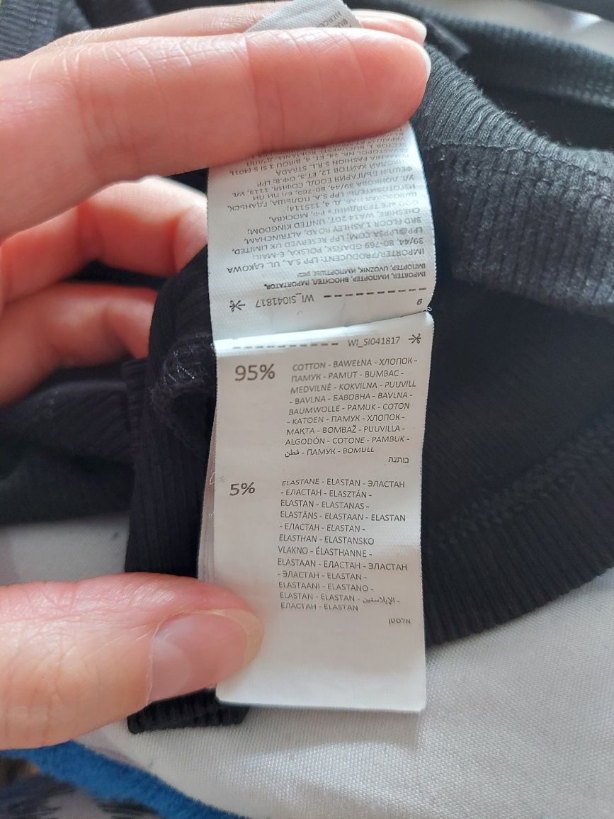 crop top czarny w prążki