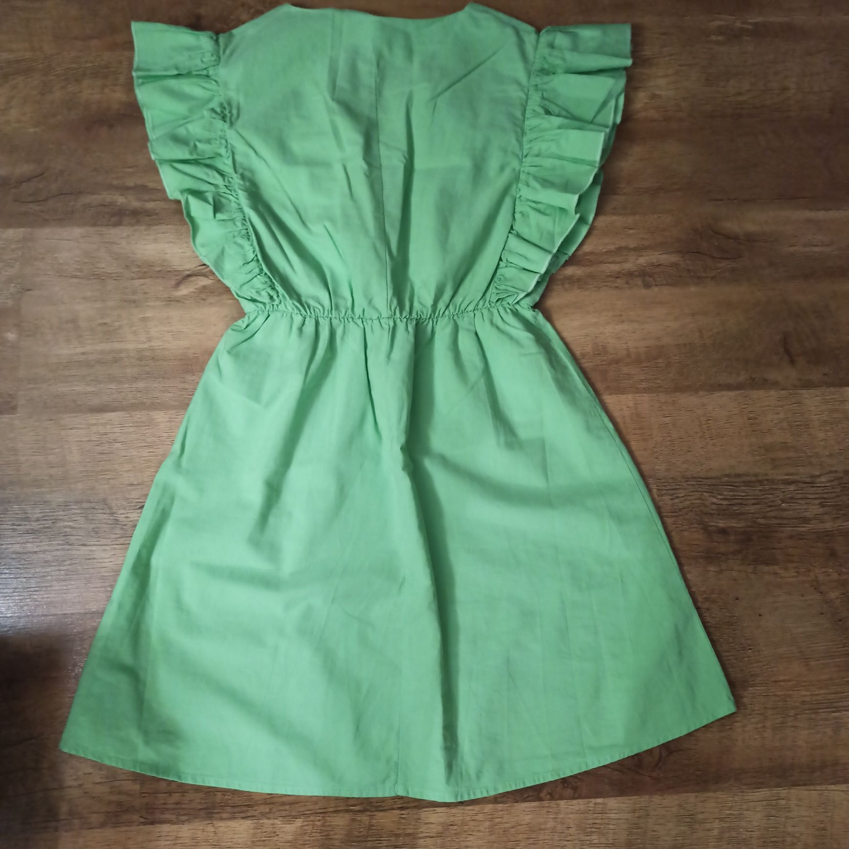 Sukienka letnia zielona 146-152 RESERVED