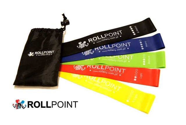 Gumy do ćwiczeń Gumy oporowe mini band Power Band ROLLPOINT