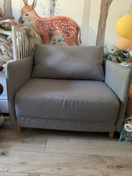 Fotel rozkladany z funkcja spania jysk szary norodden