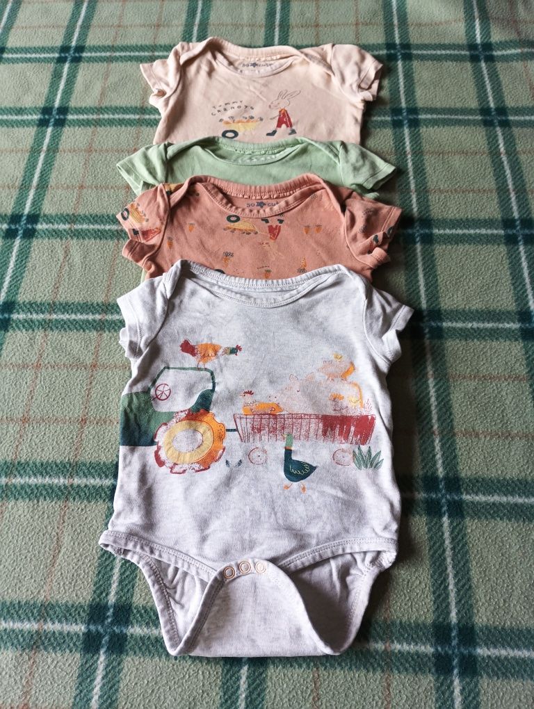 Body krótki rękaw rozmiar 86 - 4 szt