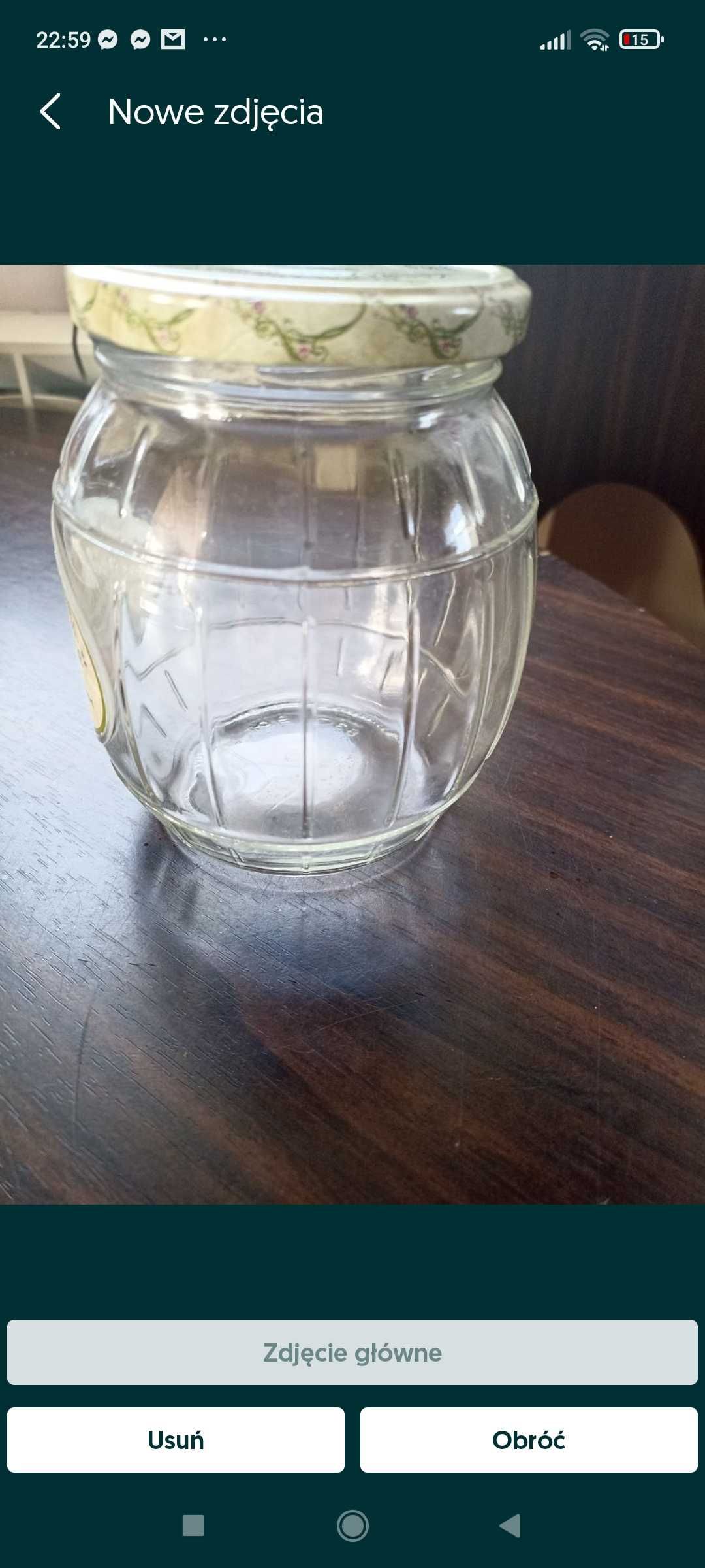 Słoik ozdobny 830 ml. 6 szt. z pokrywką