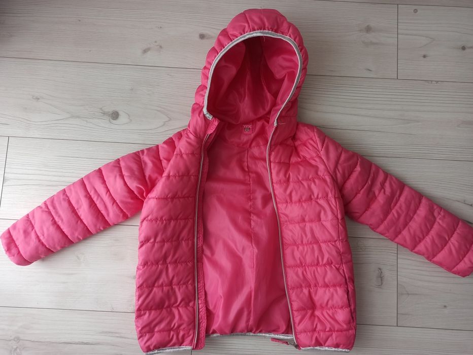 Kurtka dla dziewczynki pikowana 128 różowa