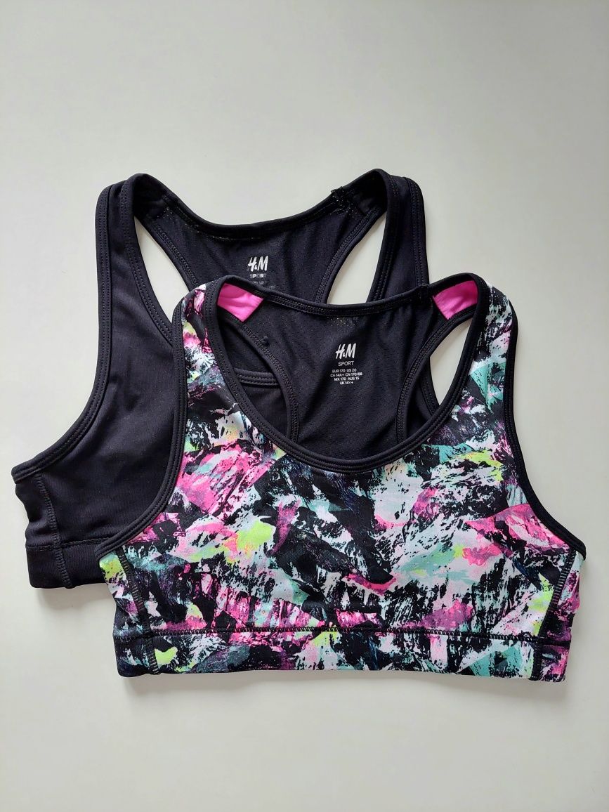 H&M SPORT top sportowy 2-pak W-F 170