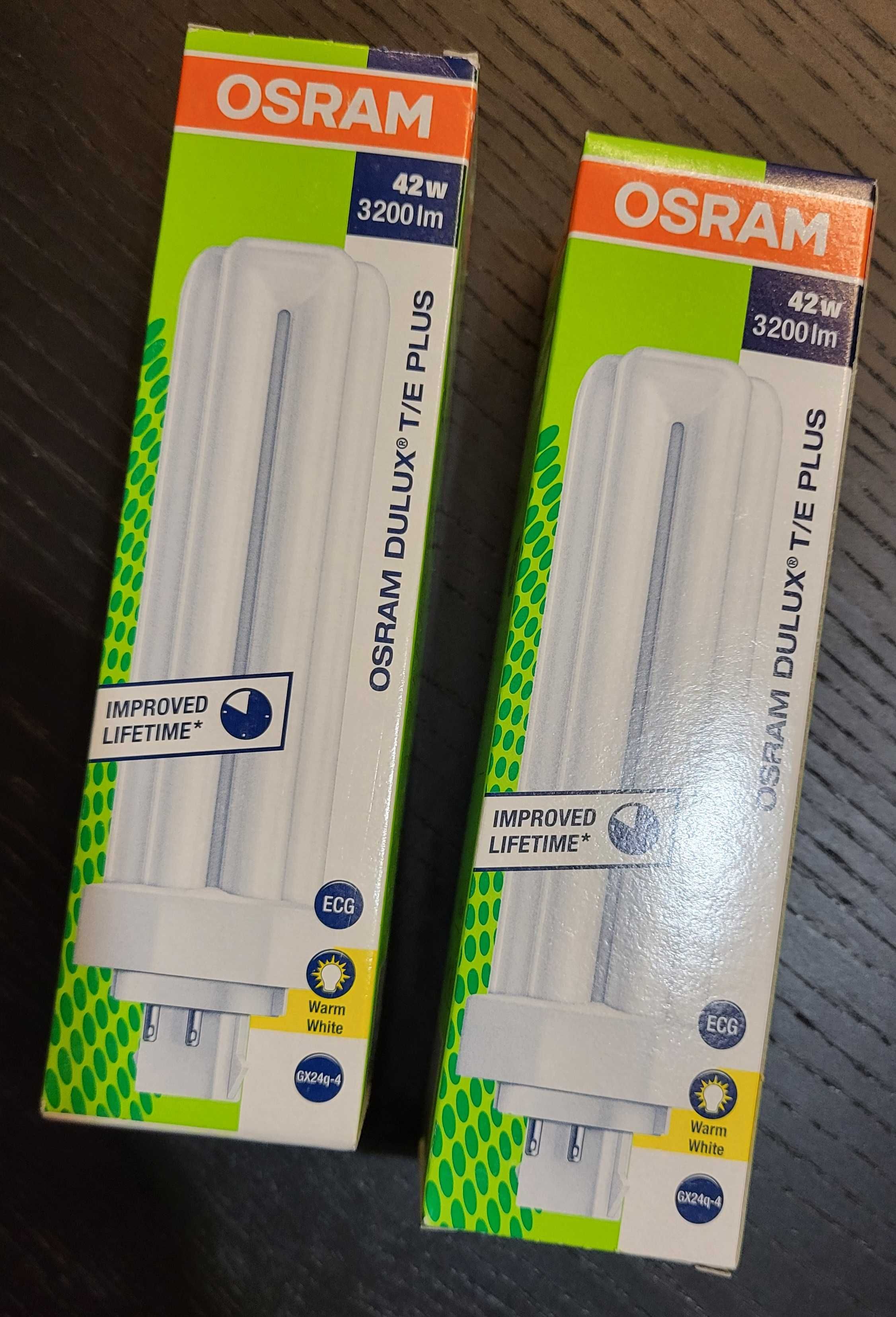 7x świetlówka OSRAM Dulux T/E Plus 42W 3200lm GX24q-4 3000K Warm white