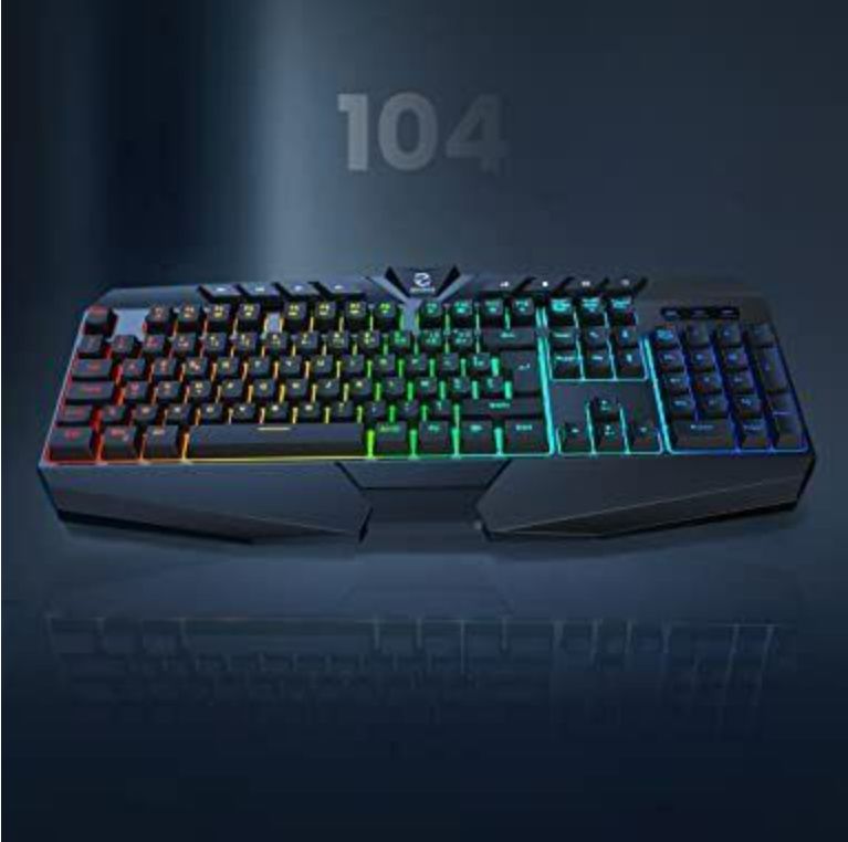 Klawiatura do gier AZERTY Francuski Multimedialna dioda LED + mysz USB