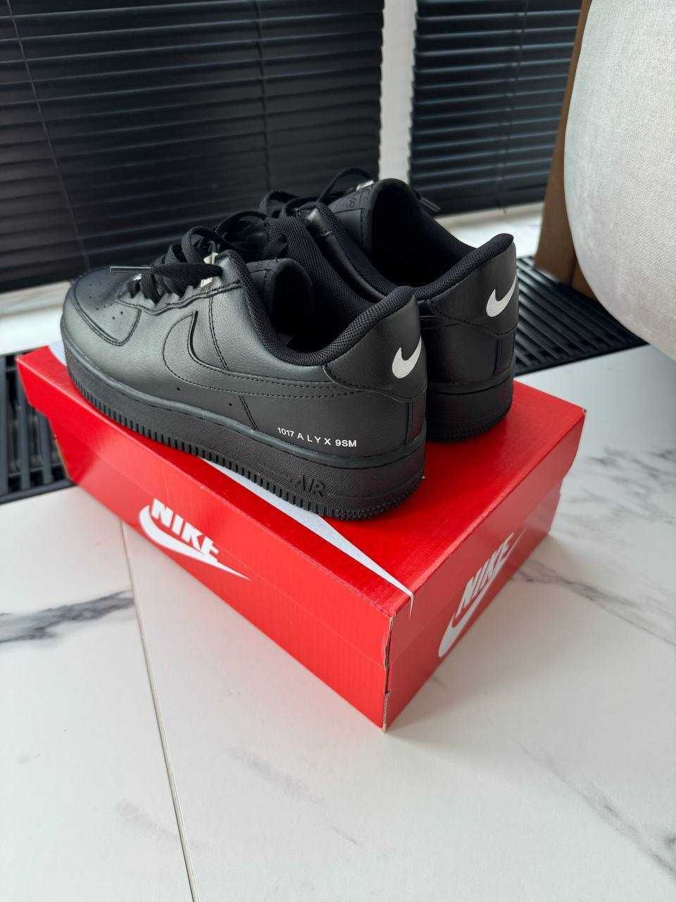 Кеди Nike Air Force 1017 alyx 9sm / кеди Найк Аір Форс 1017 чорні шкір