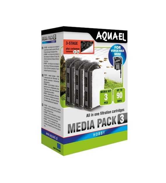 AQUAEL Wkład Gąbkowy  FZN MINI Carbon 3 szt.
