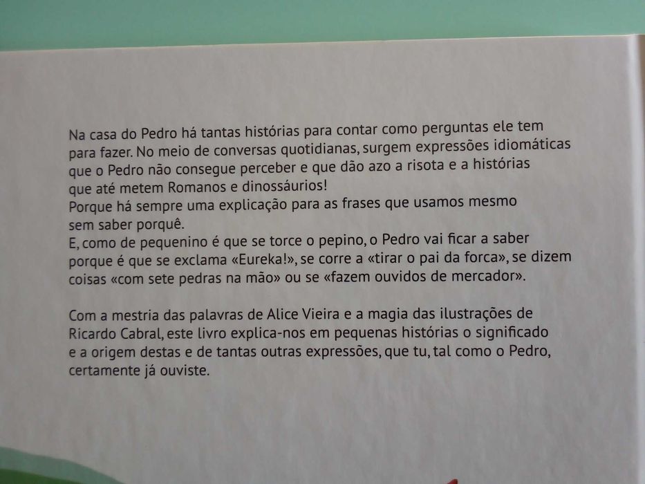 Livros "Expressões com História" e "Quero um Dinossáurio"