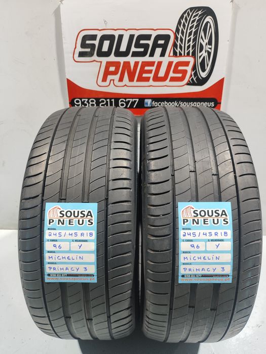 2 pneus semi novos Michelin 245-45R18 - Oferta da Entrega