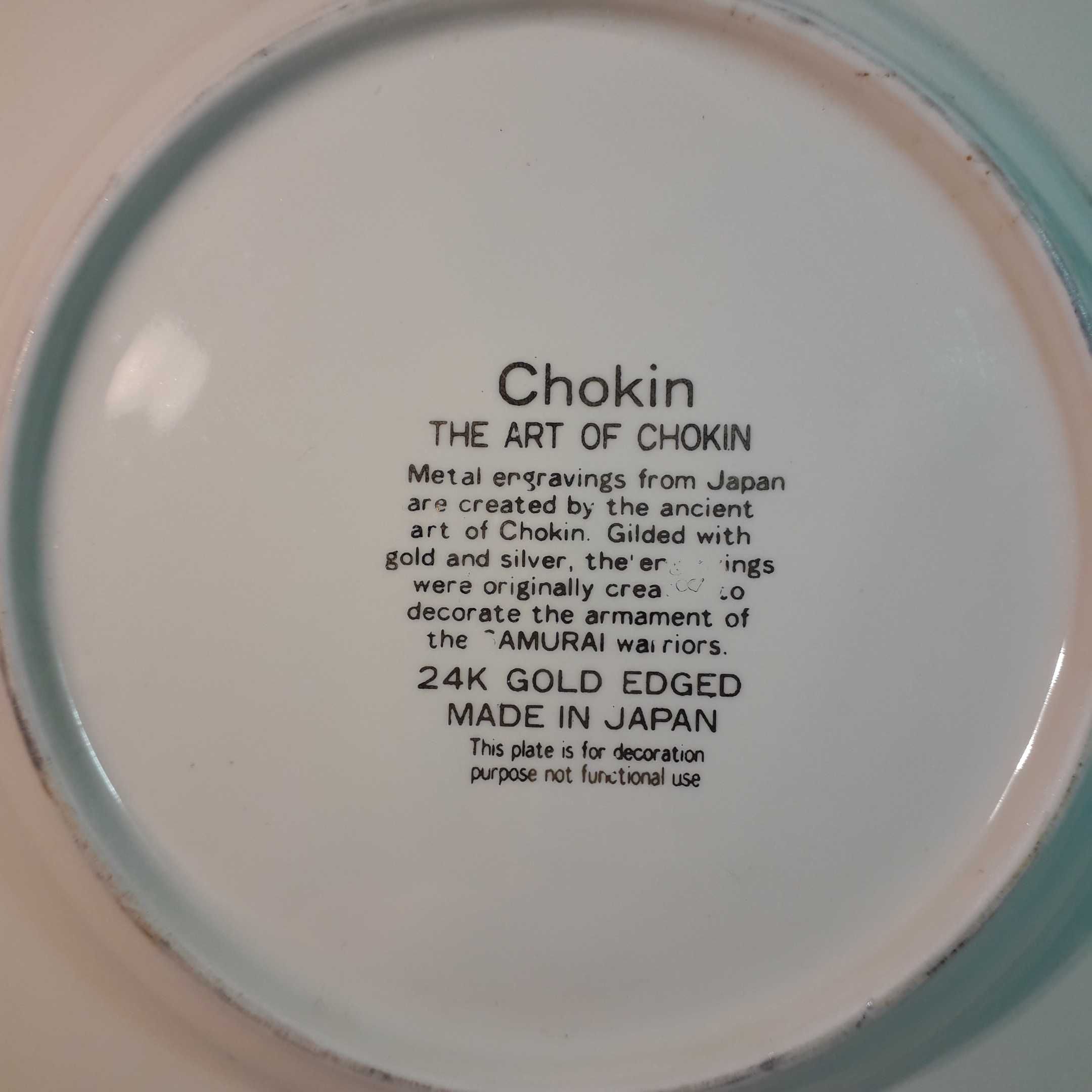 Prześliczny talerz 24 K GOLD Japan Chokin