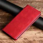 ETUI czerwone do OPPO A53 5G na magnes ze sztucznej skóry