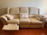 Sofa 3 lugares pele