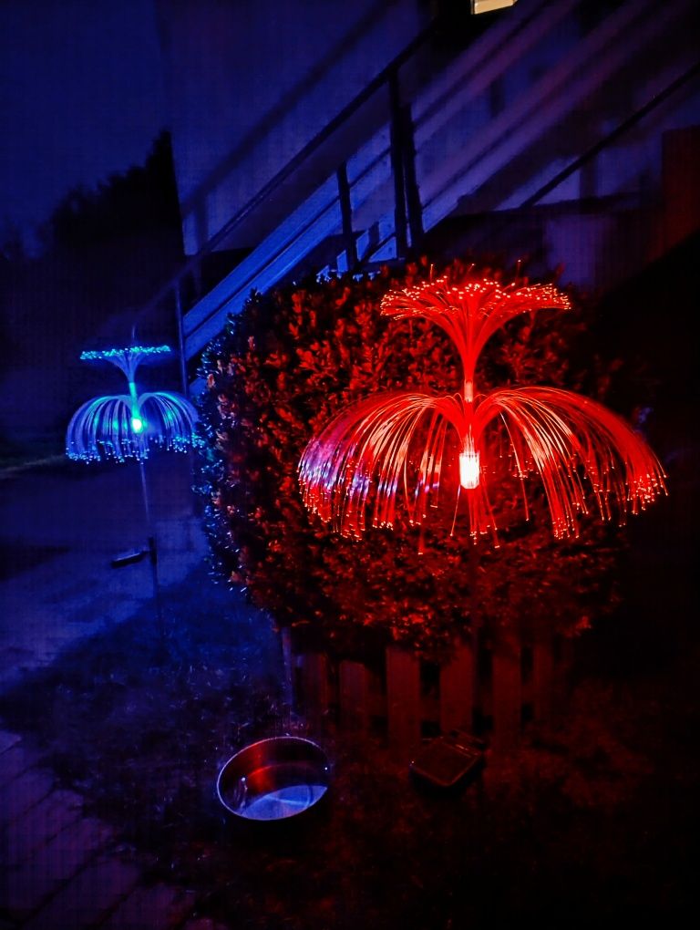 HIT NOWE Lampki Ogrodowe Solarne LED dwuwarstwowa meduza