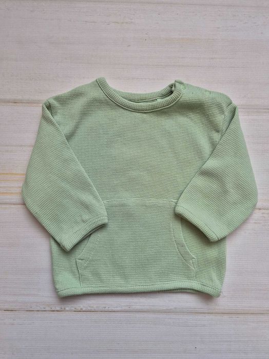 Bluza wkładana przez głowę wafelek dla chłopca dla dziewczynki 68